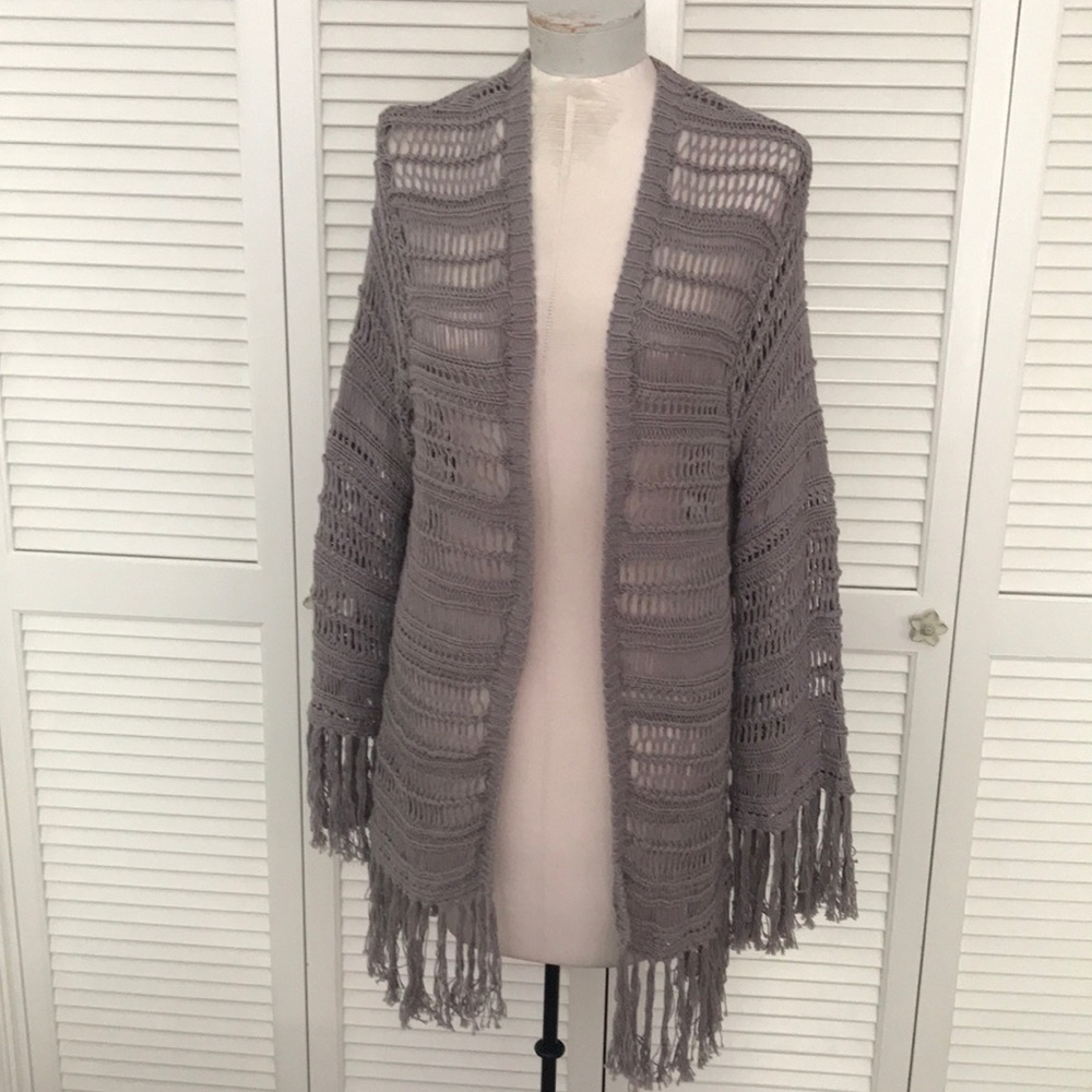 ALLUDE designer gray cardigan